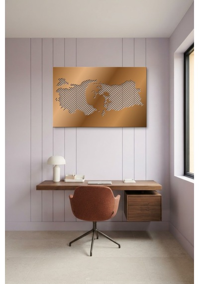 Mustafa Kemal Türkiye Metal Duvar Tablosu - Duvar Sanatı - Duvar Dekoru - Bronz