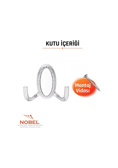 Seçi L Askı, Metal Vestiyer Askısı, Krom , Duvar Ve Dolap Askılığı 5'li Set Vidalı