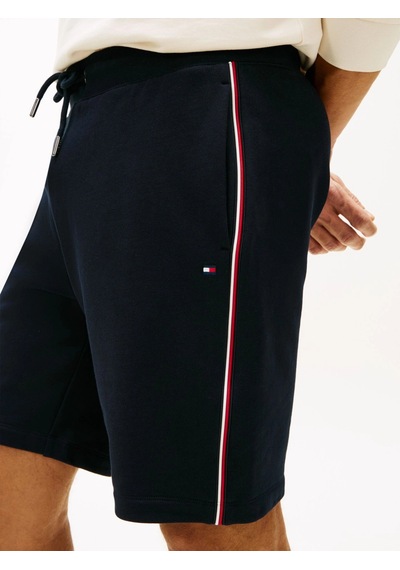 Tommy Hilfiger Erkek Şerit Detaylı Lacivert Eşofman Şort