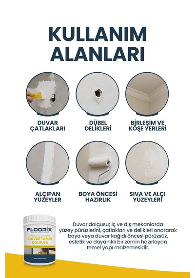 Floorix Duvar Tamir Dolgusu 1 Kg