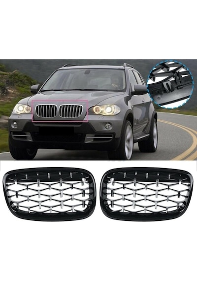 Bmw X5-X6  Ön Panjur Izgara Böbrek Diamond 2006-2013