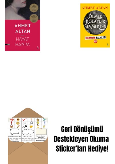 Hayat Hanım + Ölmek Kolaydır Sevmekten Okumayan Kalmasın + Okuma Sticker'ları