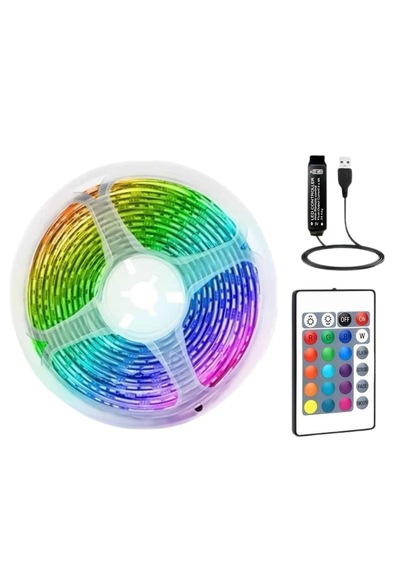 Rgb Şerit Led 10 Metre Led Işık Kumanda İle Kontrol Rgb 24501860
