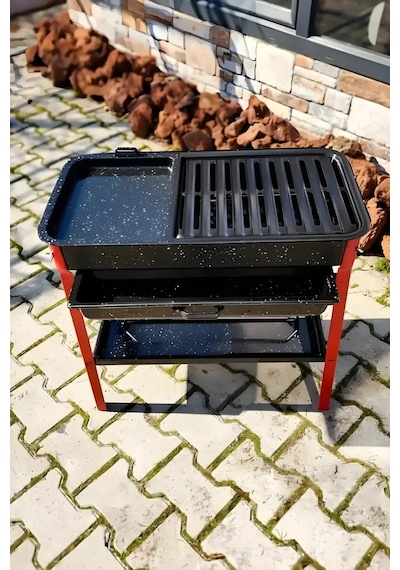 30x70 Cm Portatif Mangal Çok Renkli