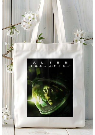 Art Hediye Alien İsolation Oyun Baskılı Omuz Çanta Kişiye Özel Model 2 Çok Renkli