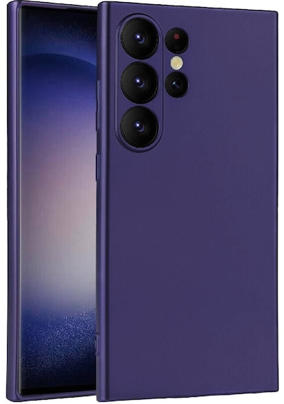 Noktaks Samsung Uyumlu Galaxy S24 Ultra Kılıf Mat Renkli Esnek Premier Silikon Kapak Lacivert