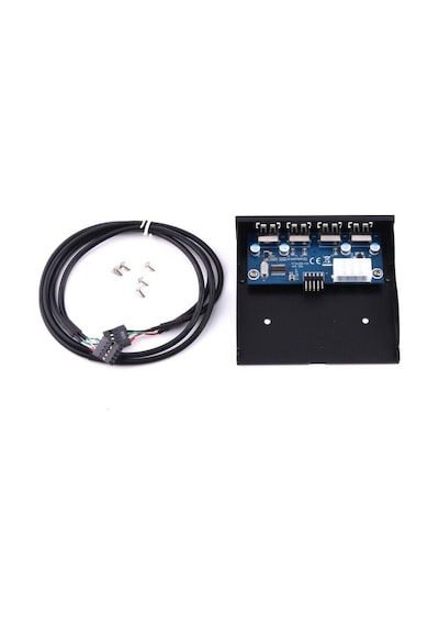 3.5 İnç 4 Port Usb Hub Floppy 4990A 9 Pin Disket Ön Panel Yuvası