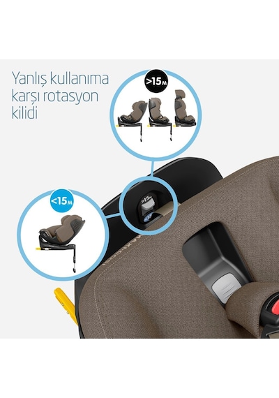 Maxi-Cosi Emerald 360 Pro I-Size Dünyanın İlk Kızaklı, Araç Dışına Çıkabilen, ADAC'lı 0-36 kg Bebek Oto Koltuğu