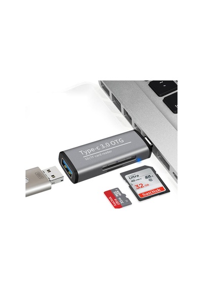 Usb Type C 3.0 Hızlı Card Reader Sd-Tf Hafıza Kart Okuyucu