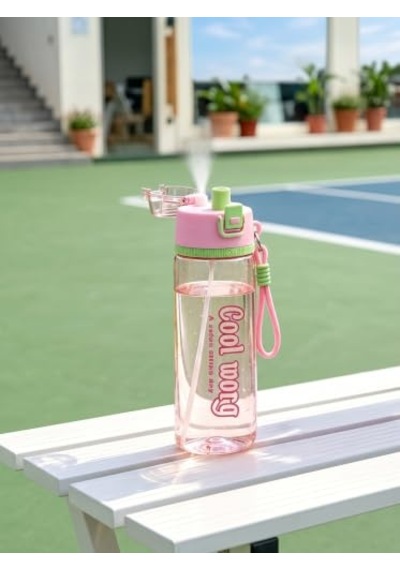 Cool Word 750 Ml Spreyli Su Matarası - Pratik Doğrudan İçimli, Püskürtmeli Sızdırmaz Sporcu Ve Okul Suluğu 0