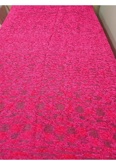 El Dokuma Akriilik İp Tek Kişilik Yatak Örtüsü 160x240 -fuşya Fuşya