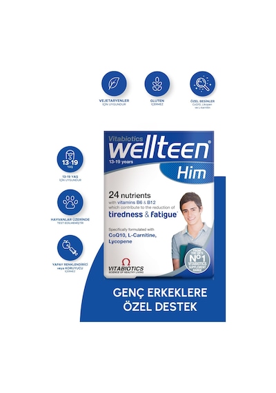 Vitabiotics Wellteen Him 13-19 Years 30 Tablets