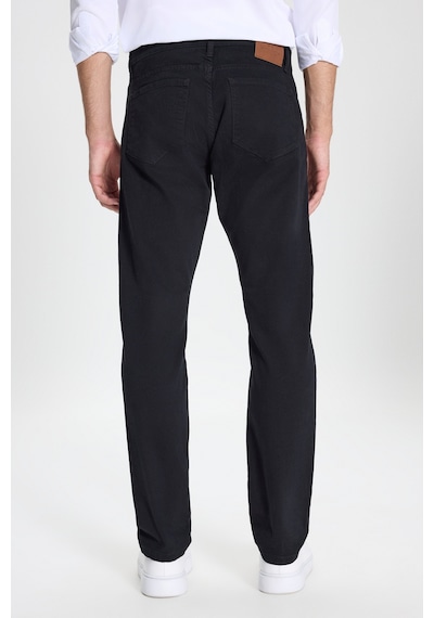 George Henry Pamuklu Slim Fit Dar Kesim 5 Cepli Esnek Chino Pantolon Siyah