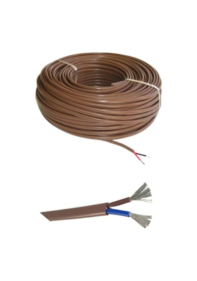 2x1,5mm² Tekne Ve Karavan Kalaylı Kablo 10mt. Kahverengi - Marin Karavan Tekne Tesisat Yassı Kablo