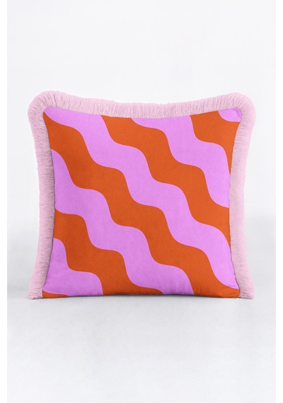 Modern Geometrik Dalgalı Desen Saçaklı Yastık Kılıfı - Retro Bohem Lila Krem Püsküllü Kırlent Kılıfı Serin Yörünge Lime Modern Geometrik Dalgalı Desen Saçaklı Yastık Kılıfı - Retro Bohem Lila Krem Püsküllü Kırlent Kılıfı Serin Yörünge Lime