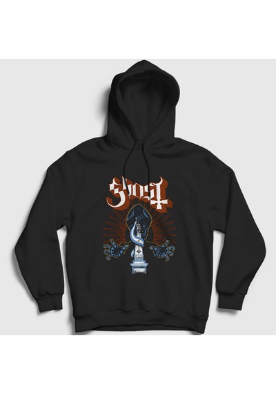 Presmono Unisex Argentina Ghost Kapüşonlu Sweatshirt Siyah