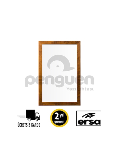 Penguen Ahşap Çerçeve Laminat Yazı Tahtası Beyaz 30X45