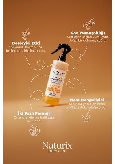 Ilgaz Naturix İki Fazlı Argan Yağlı Saç Bakım Fön Suyu 400 ML