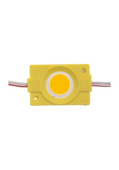 Tekli Su Gerçimez Cob Led Modülü - Sarı 12V 2.4W