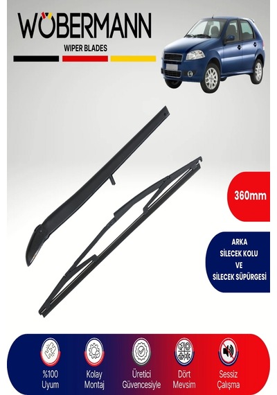 Wöbermann Fiat Palio 1998-2011 Arka Silecek Kolu Ve Süpürgesi Komple