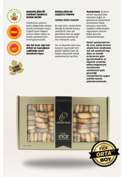 Kuru İncir Lerida Dizim 1000g Aydın İnciri Ab Coğrafi İşaretli 1 KG