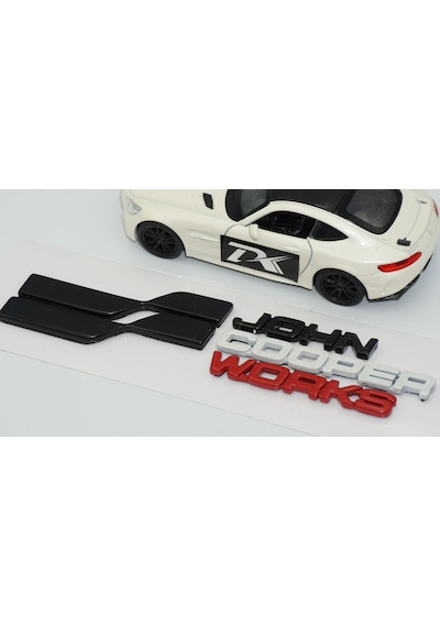 Dk Tuning Mini John Cooper Works Bagaj Kırmızı Beyaz Siyah Yazı Logo Arma Arka Arma