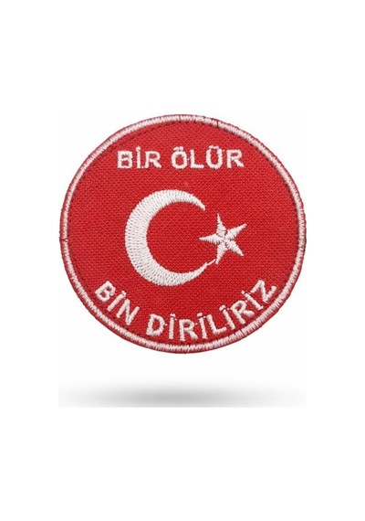 Özel Üretim Nakış Bir Ölür Bin Diriliriz Kültür Birlik Türk Çok Renkli