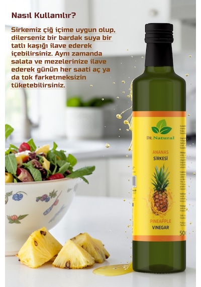Ananas Sirkesi Doğal Fermantasyon Detox Sirke 500 Ml