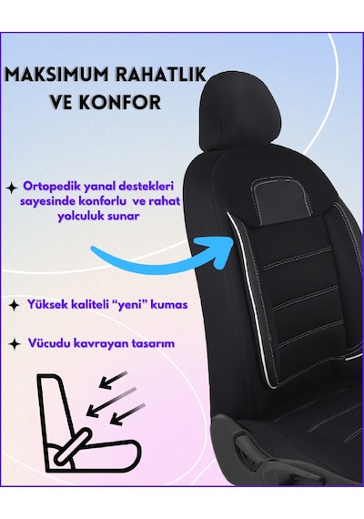 Hyundai Accent Admire Araçlara Uyumlu Tam Takım Basic B Model Oto Koltuk Kılıfı