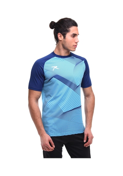 Raru Erkek Baskılı T-Shirt Justa Turkuaz