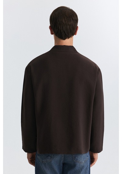 Antioch Süslü Metal Düğmeli Gömlek Açık Kahverengi