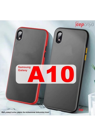Samsung Galaxy Uyumlu A10 Mat Airbag El İzi Yapmayan Kaliteli Kılıf Siyah