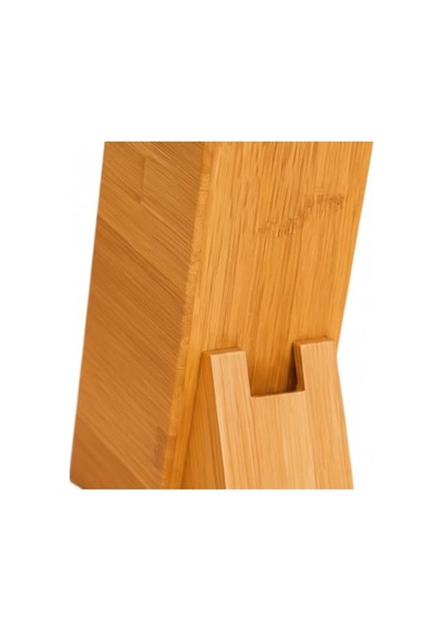 Bambu Ahşap Bıçak Standı 220 Mm Eğik Tasarım, Kaymaz Tabanlı, Çoklu Bıçak Yuvalı, Modern Ve Doğal Mutfak Düzenleyici 6999