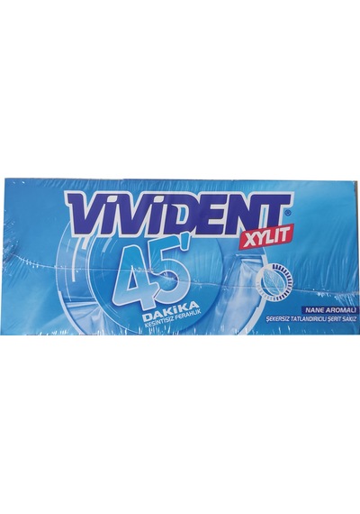 Vivident Xylit 45 Dakika Naneli Cüzdan Sakız 18 x 26 G