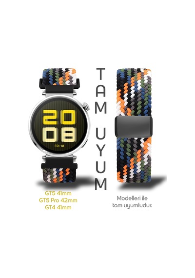 Örgü Loop 18mm Kumaş Kordon Huawei İle Uyumlu Gt5 41mm/gt5 Pro 42mm/gt4 41mm İçin Manyetik Tokalı Terlemeye Karşı Nefes Alabilen Bileğe Göre Ayarlanabilen Elastik Kayış Çok Renkli Örgü Loop 18mm Kumaş Kordon Huawei İle Uyumlu Gt5 41mm/gt5 Pro 42mm/gt4 41mm İçin Manyetik Tokalı Terlemeye Karşı Nefes Alabilen Bileğe Göre Ayarlanabilen Elastik Kayış Çok Renkli