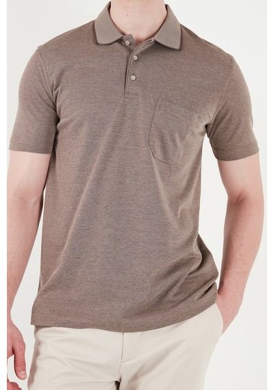 Buratti Pamuklu Regular Fit Göğüs Cepli Düğmeli Polo T Shirt Erkek Polo T Shirt 4565001 Kahve Buratti Pamuklu Regular Fit Göğüs Cepli Düğmeli Polo T Shirt Erkek Polo T Shirt 4565001 Kahve
