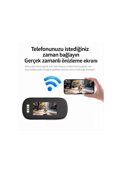 M11 Mini 4k Ultra Hd Wifi Aksiyon Kamerası Geniş Açılı 1.5'' Ekranlı Manyetik Spor Kamerası Siyah