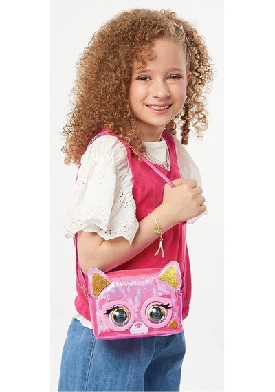 Spinmaster Purse Pets Fransız Bulldog Etkileşimli Göz Parlayan Hayvan Figürlü Çanta Pembe 6065582