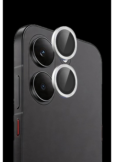 Xiaomi Poco X8 Pro Uyumlu Raze Metal Kamera Lens - Gümüş Renkli