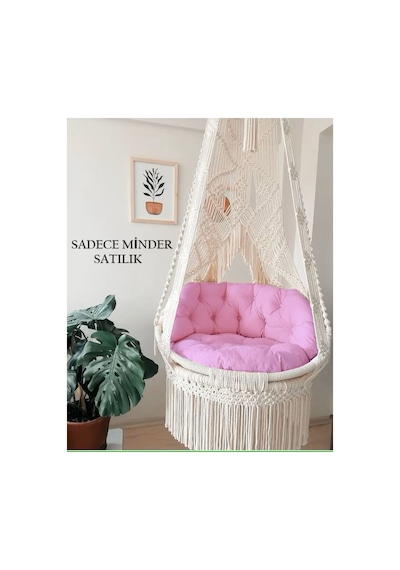 Makrome Salıncak Minderi Sadece Minder Satılık Pembe Pembe Makrome Salıncak Minderi Sadece Minder Satılık Pembe Pembe