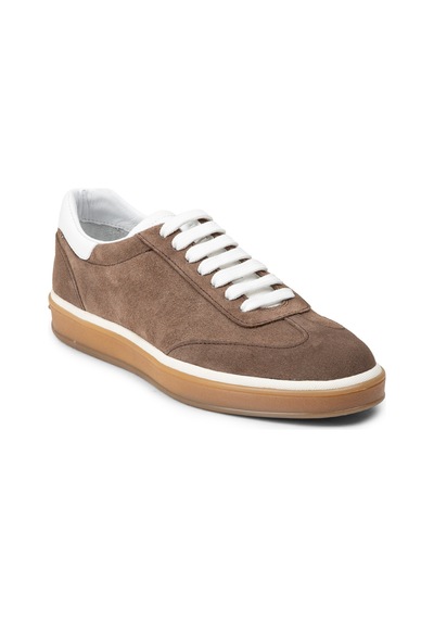Deery Erkek Hakiki Süet Vizon Renk Sneakers - 01997mvznc01 Vizon