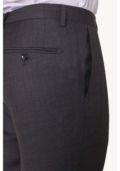 Erkek Gri Slim Fit Sivri Yaka Takım Elbise