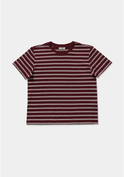 Colin's Colins Regular Fit Yuvarlak Yaka Çizgili Kadın Bordo Kısa Kol Tişört Cl1081831 Q1.v1 Bur Çok Renkli Colin's Colins Regular Fit Yuvarlak Yaka Çizgili Kadın Bordo Kısa Kol Tişört Cl1081831 Q1.v1 Bur Çok Renkli