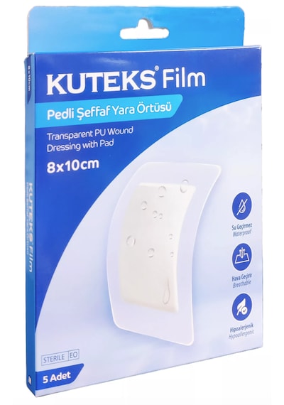 Kuteks Film Pedli Şeffaf Yara Örtüsü 8x10 Cm - 5li