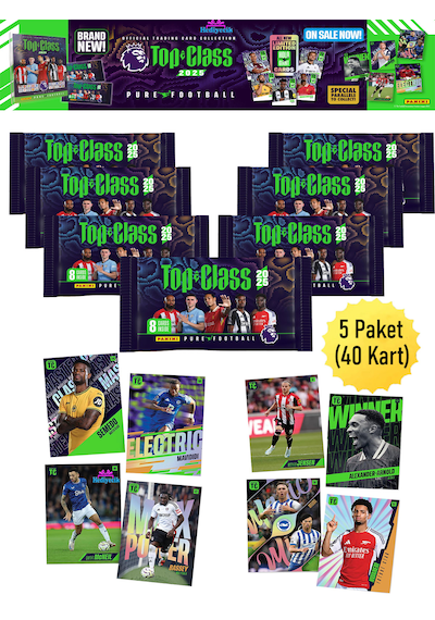 Panini Fifa Top Class Premier League 2025 Futbolcu Kartları 5 Pak