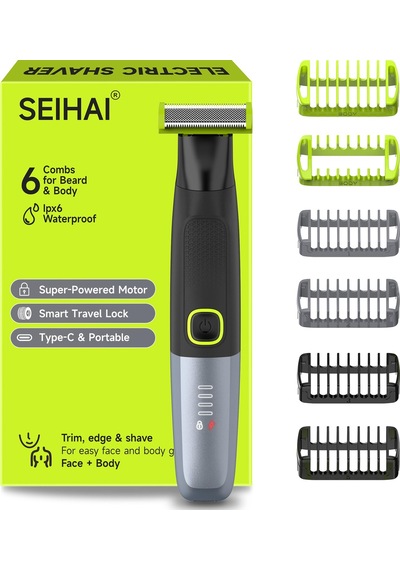 Erkekler İçin Seıhaı Özel Tıraş Makinesi, Ipx6 Su Geçirmez Elektrikli Vücut Kılı Kesme Makinesi, 6 Tarak Aparatı, Usb-c Hızlı Şarj, Led Pil Göstergesi, Sessiz Çalışma Diğer Erkekler İçin Seıhaı Özel Tıraş Makinesi, Ipx6 Su Geçirmez Elektrikli Vücut Kılı Kesme Makinesi, 6 Tarak Aparatı, Usb-c Hızlı Şarj, Led Pil Göstergesi, Sessiz Çalışma Diğer