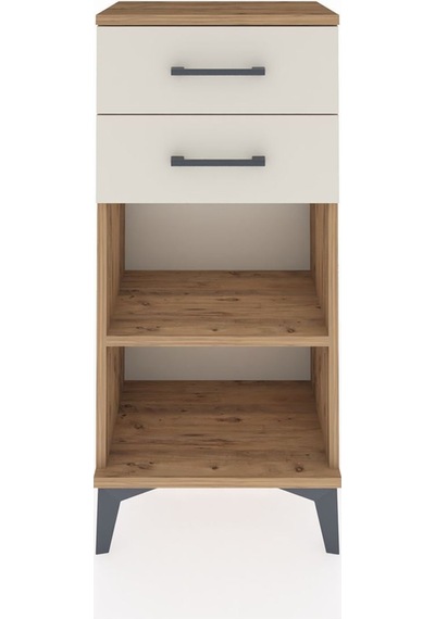 Arges Komodin Tek Raflı 2 Çekmeceli 44x30x96 Çam-aytaşı Atlas Çam