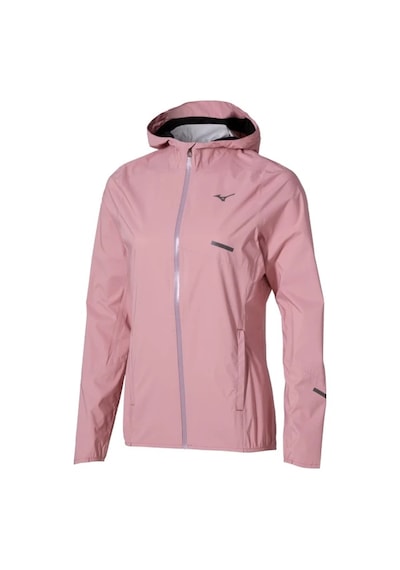 Mizuno Waterproof 20k Hooded Jacket Kadın Yağmurluk Pembe Çok Renkli