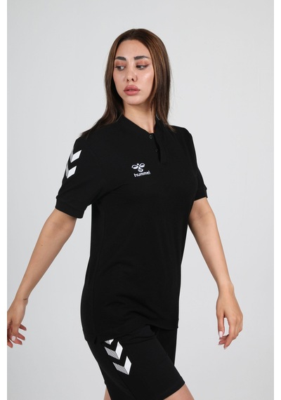 Hummel Armin Pamuklu Bebe Yaka Tişört Siyah