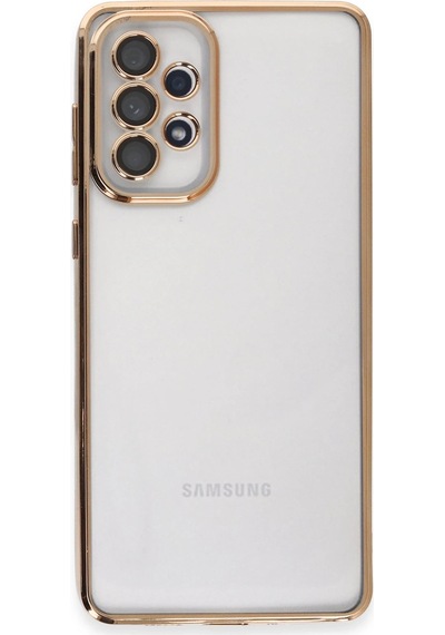 Newface Samsung Galaxy Uyumlu A73 5g Kılıf Razer Lensli Silikon Glblseme - 19 - Gold